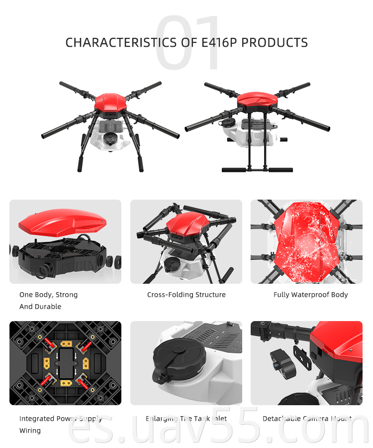 E416p 16L Quadcopter Agricultural Sprayer Drone Drone Frame